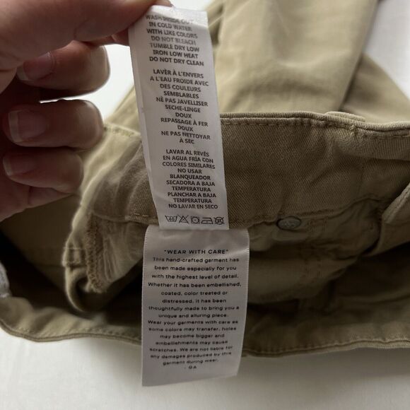 GOOD AMERICAN Good Classic Straight Leg Pants Jeans Postal Khaki Women's 4/27 - Picture 4 of 10